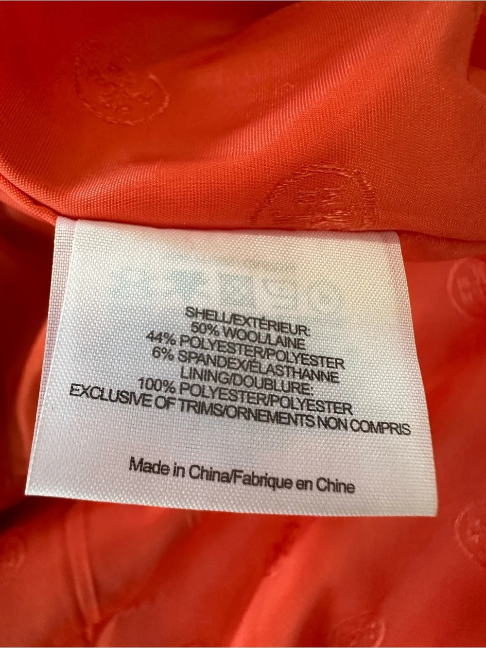 TORY BURCH  Mariel Sleeveless Marmalade Color  Dress Size 10 Wool Blend